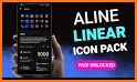 Aline Blue icon pack - linear white & blue icons related image