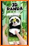 3D Cute Love Panda Theme related image