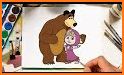 Coloring Pages of Masha - Little Girl and The Bear related image