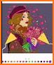 Poly art coloring - Happy color by number related image