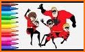 Incredibles 2 Coloring Book related image