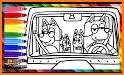 Coloring book bluey‏ related image