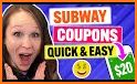 Coupons for Subway - Free coupons & deals related image