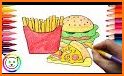 How to draw fast food related image