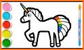 Unicorn Glitter Coloring & Fun related image