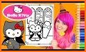Hello Kitty Coloring drawing book related image