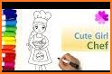 learn how to draw cute girls and coloring related image