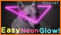 Neon Glow Lights Keyboard Background related image