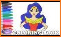 DC Super Hero Coloring Girls Book related image