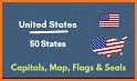 50 States: Maps, Capitals & Flags of the US related image