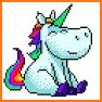Color by number - Unicorns Pixel Art related image