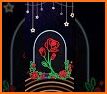 Beautiful neon rose theme related image