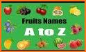 Learn ABC with Fruits A to Z related image