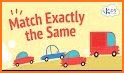 Kids matching game - learning by match objects related image