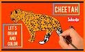 Cheetah coloring book related image