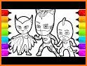 coloring pages for PJ heroes masks: coloring book related image