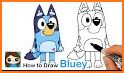 Bluey Drawing/coloring Book related image
