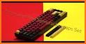 Neon Red Samurai Keyboard Background related image