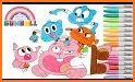 Gumballl Coloring Book for Darwin related image