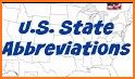 State abbreviations for the US States related image