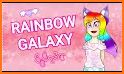 Galaxy Unicorn Rainbow Girl Keyboard related image