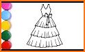 Glitter Dresses Coloring Book For Kids related image