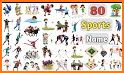 Find sports words related image
