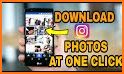 One-touch image and video downloader for Instagram related image