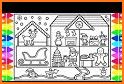 Christmas kids coloring - Coloring games related image