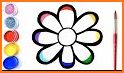 Rainbow Flower Coloring and Drawing for kids related image