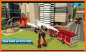 Robot Firefighter Truck Rescue City War related image