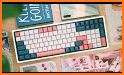 Glitter Heart Coral Keyboard Background related image