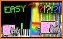 Galaxy Neon Cat Keyboard Background related image