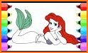 Princess Ariel The Little Mermaid Coloring Game related image
