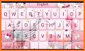 Pink Sakura Girl Keyboard Theme related image