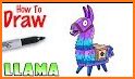 Draw and coloring book for fortnite related image