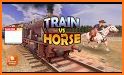 Train Vs Horse Riding : Train Racing Games related image