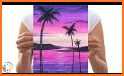 Sunset Palm Tree Keyboard Background related image