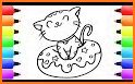 Cute Cat Coloring Book related image