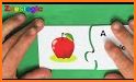 Alphabet jigsaw puzzle & flashcards kids game related image