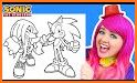 Blue Hedgehog Soni Coloring Book related image
