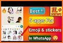 Funny Emoji Stickers For WhatsApp - Kiss GIF related image