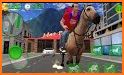 Mounted Horse Riding Pizza Guy: Food Delivery Game related image