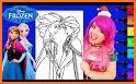 Ice Queen elza & Princess alnna Coloring Book related image