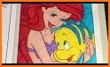 Mermaid Color by Number – Mermaid Coloring Book related image