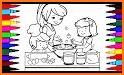 Kitchen Glitter Coloring Book - Kids Drawing Pages related image