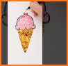 Glitter ice cream coloring fun related image