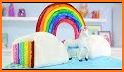 Amazing Unicorn Chocolate Bar Cake! Rainbow Chef related image