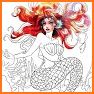 Mermaid Games: Coloring Pages related image