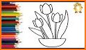 Tulip Flower Coloring Pages - Color By Number related image